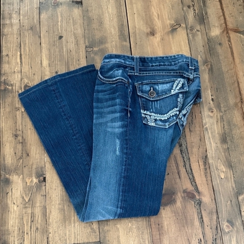 BKE Women's Boot Cut Jeans in Deep Blue